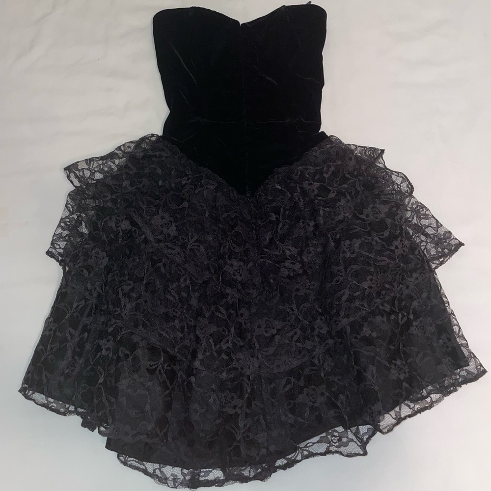 Black lace costume dress